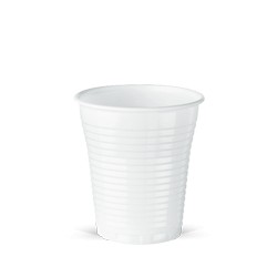 Бели пластмасови чаши 100 бр.